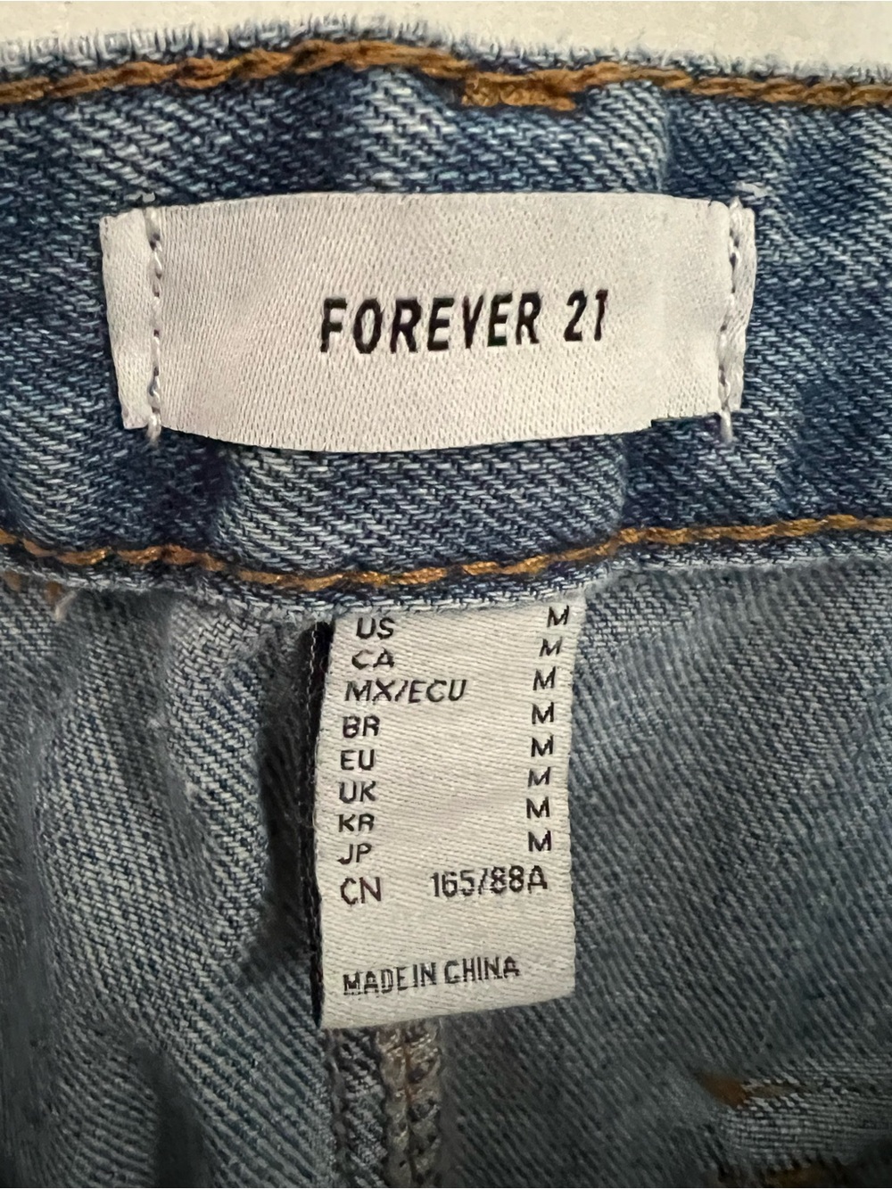 Forever 21 Blue Denim Straight-Leg Maxi Skirt with Cargo Pockets - Picture 2 of 3